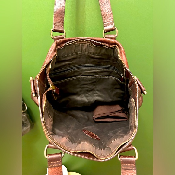 FOSSIL Vintage Work Tote ✨Rare✨ - Picture 2 of 15